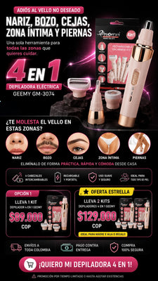Depiladora Facial 4 En 1